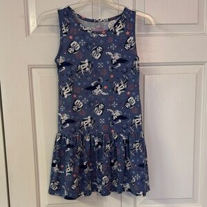 Disney Navy Dress with Character and Star Print